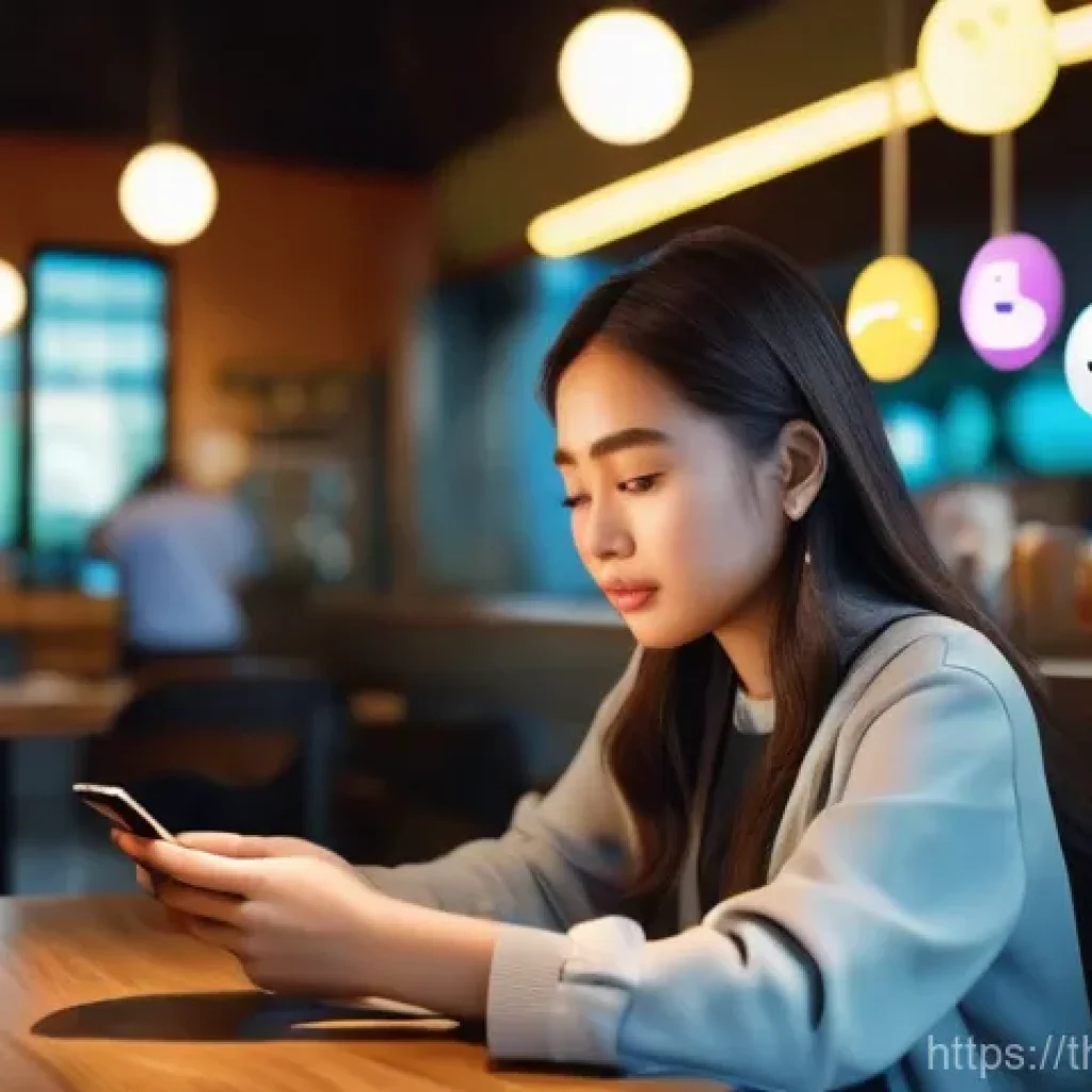 감정 해독의 효과를 극대화하는 방법 - **Prompt:** A young Thai woman, aged 20s, in a brightly lit, modern cafe setting, looking intently a...