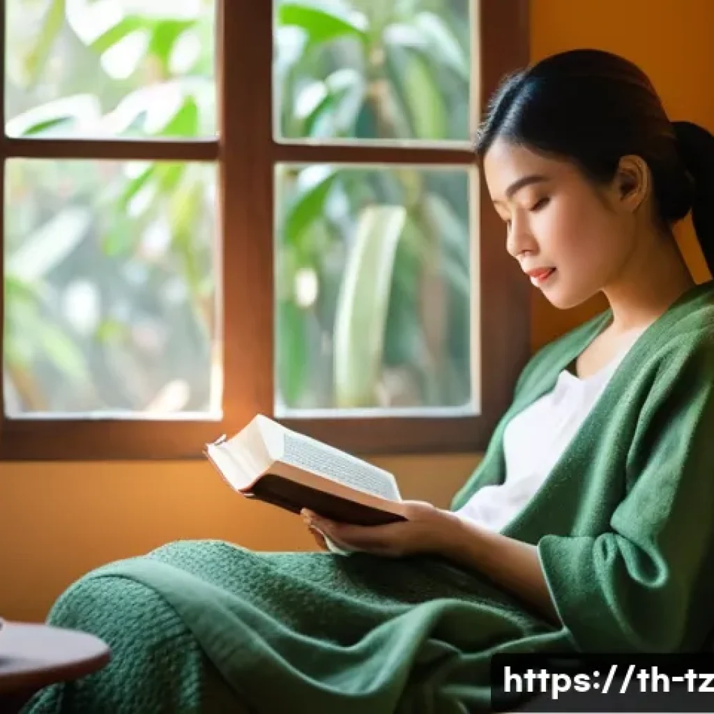 감정 해독을 위한 일상 속 실천법 - **Prompt:** A cozy and tranquil corner in a Thai home, designed as a personal "Safe Zone." Soft cush...