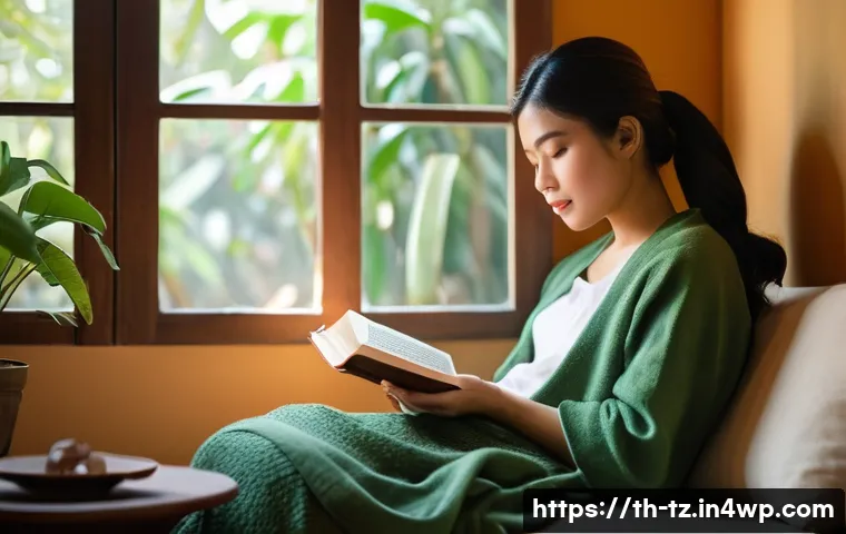 감정 해독을 위한 일상 속 실천법 - **Prompt:** A cozy and tranquil corner in a Thai home, designed as a personal "Safe Zone." Soft cush...